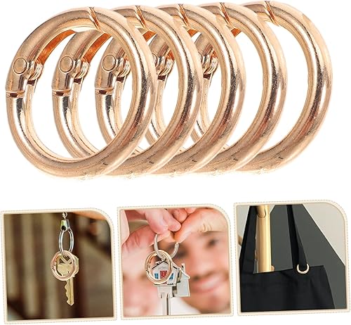 Miniatura 9 de PACKOVE Llavero hebilla ganchos extraíbles Pogo Circle Hooks Llavero Anillos Llavero Llavero Anillo de Salto Anillo Joyería Anillos de Primavera