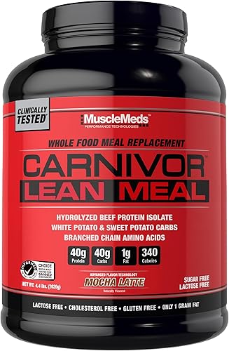 Miniatura 6 de MuscleMeds CARNIVOR - Batido de reemplazo de comida entera, MRE, aislado de proteína de res, patata blanca, batata, 1.41 onzas de proteína, 1.41