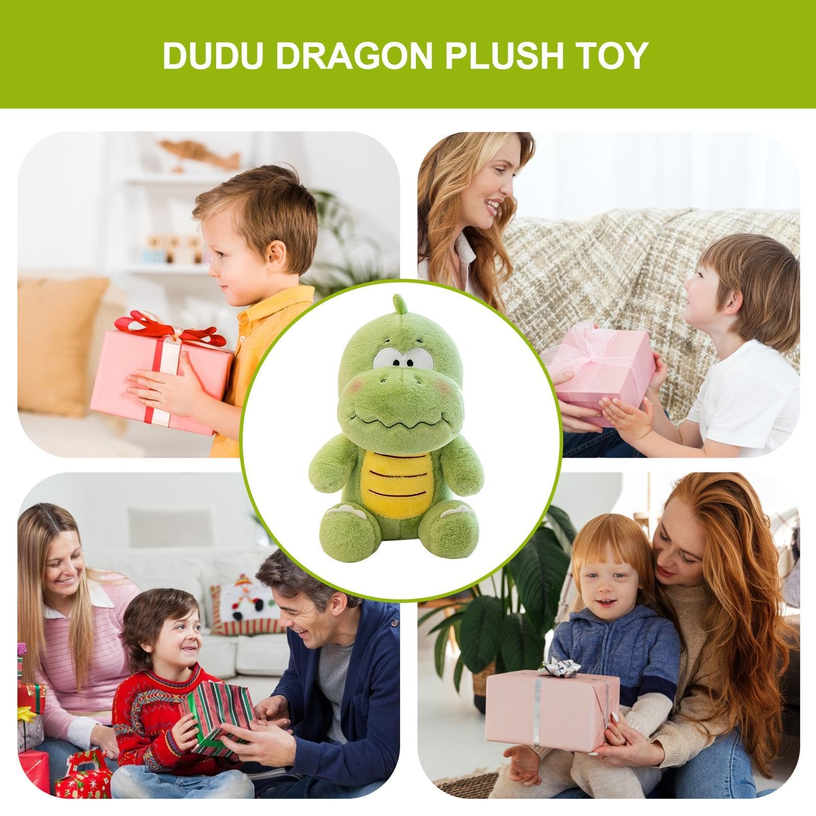 Lindo Peluche de Dinosaurio, Animal de Peluche de Dinosaurio Verde