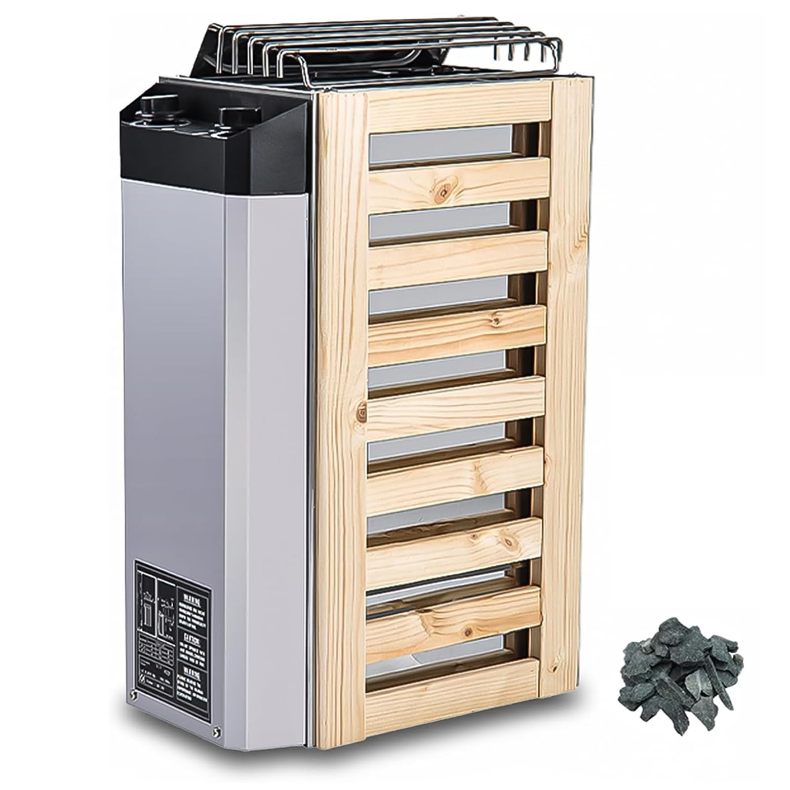 Adtzpc 3.6KW Electric Sauna Heaters, Internal Control Sauna Heating Stove Heater With 0-180Min Timer and Max. Temperature 80℃ Adjustable, for 106-141.3 Cubic Feet Home Hotel Sauna Room Spa Shower