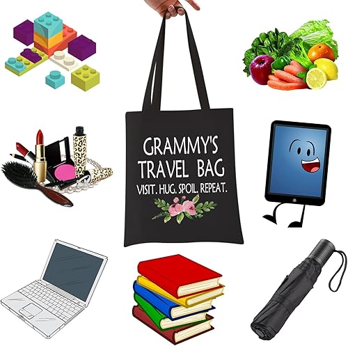 Miniatura 3 de WCGXKO Regalo del Día de la Madre Abuela Regalo de Cumpleaños Regalo de Viaje Bolsa de Lona