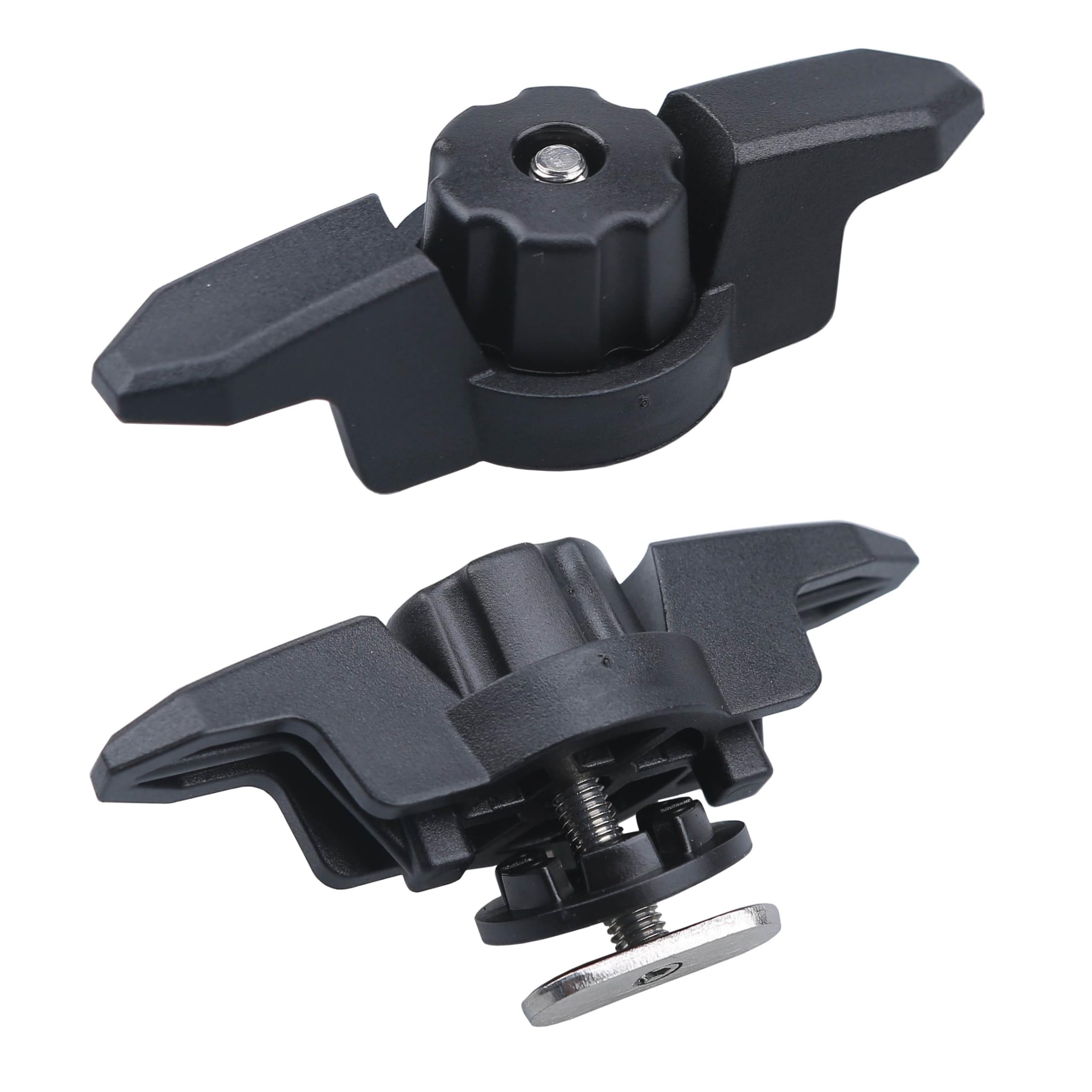 MIZUGIWA Line Cleat for Kayak Track Mount,Kayak Anchor Cleat,Track Mount Line Cleat for Rail Mount Kayak Fishing Accessories,Black,Pack of 2