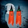 Halloween Decorations, 2 PackPre-Installed Orange Halloween Pumpkin Witch Hat Decor, OutdoorIndoor Cute Hanging Decorations Ornaments for Party Wall Yard Tree Porch Home Lawn