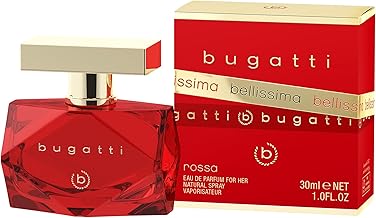 bugatti bellissima Rossa Women's Perfume, 30 ml, Eau de Parfum with Elegant Bottle, Seductive Combination of Mango, Vanilla, Sandalwood & Cashmere Wood, Gentle, Elegant Women's Perfume