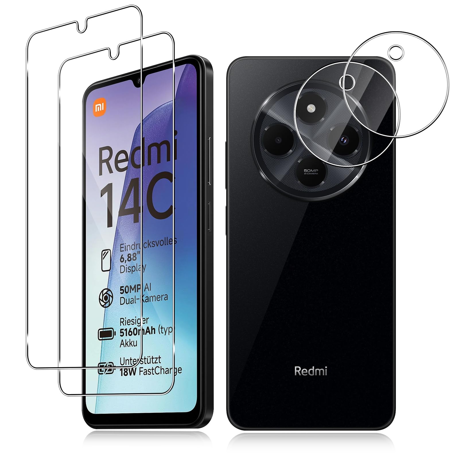 Xiaomi redmi 14 C ミッドナイトブラック　保護フィルム付き Amazon | シャオミ(Xiaomi) SIMフリー スマートフォン Redmi 14C 4GB+