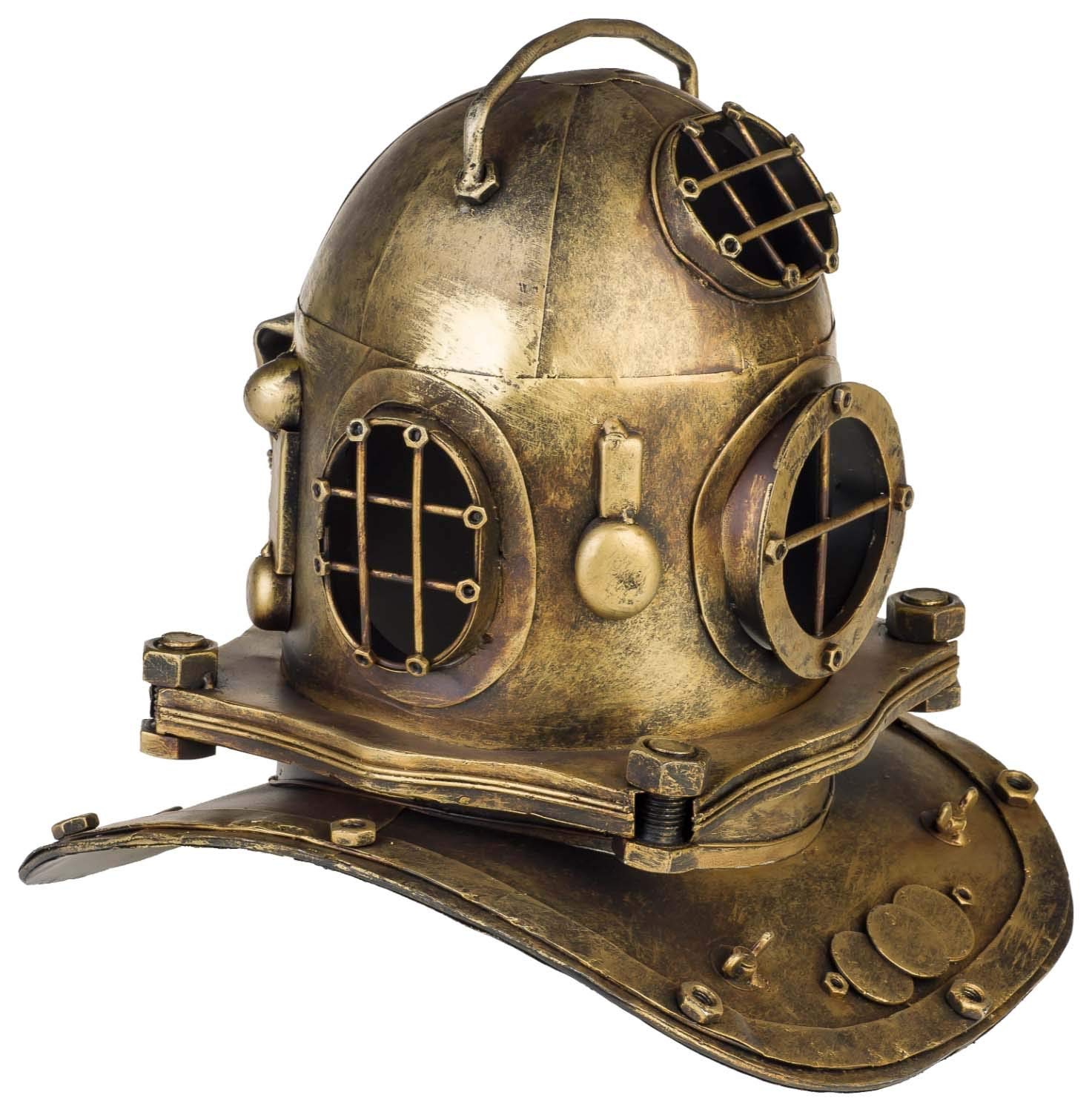 aubaho Casco de Buceo immersione 32cm subacquea Metal decoración Maritim Estilo Antiguo