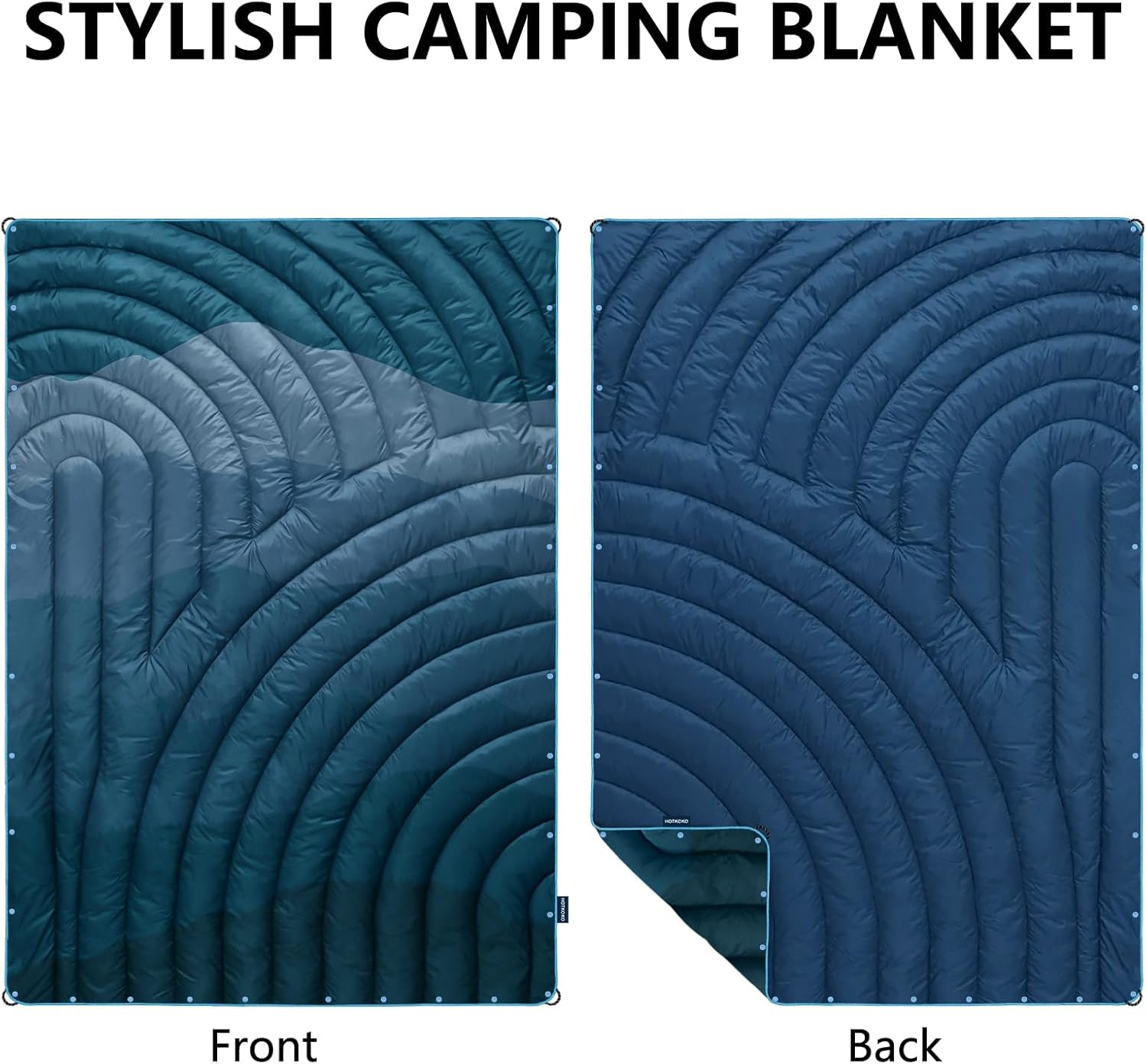 Camping Blanket,Lightweight Puffy Printed Camping Blanket Packable Outdoor Blanket for Camping,Traveling, Stadium, Hiking, Picnics - Image 2