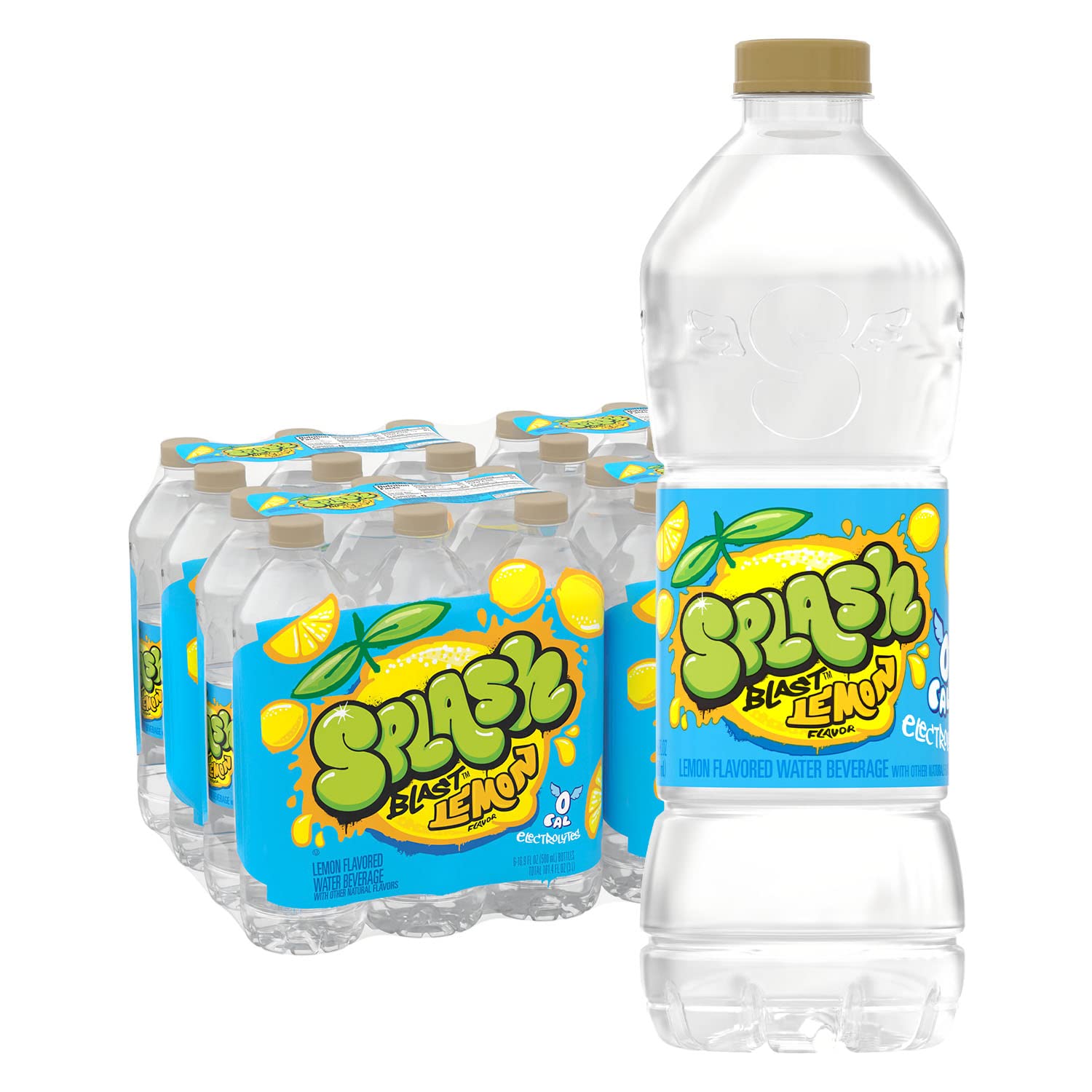 Buy Splash Blast, Lemon Flavored Water, Zero Sugar, with Electrolytes