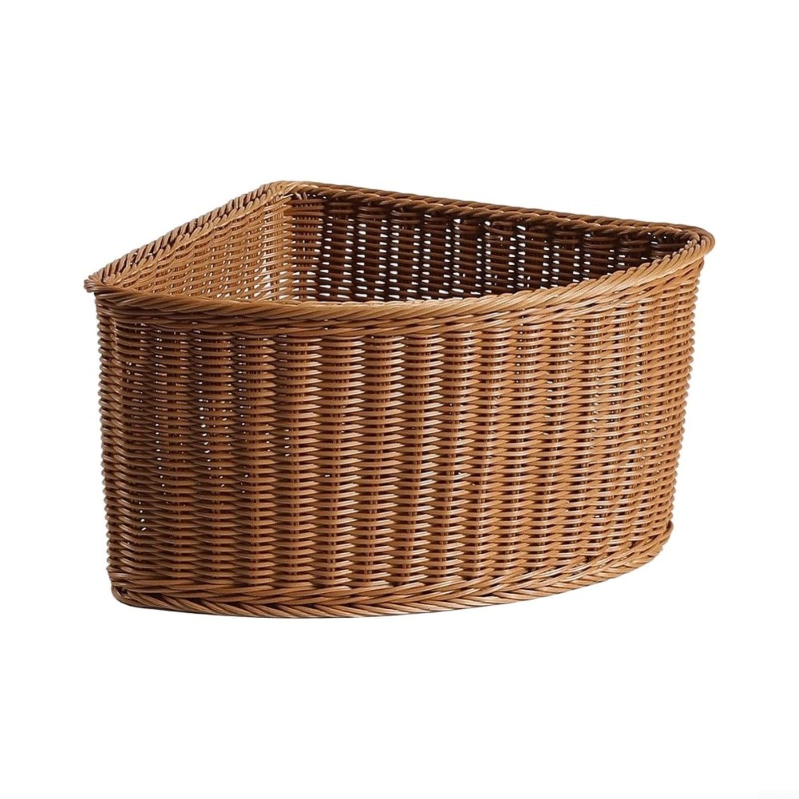 Cesta triangular de esquina para ordenar rincones difíciles y almacenar revistas fácilmente