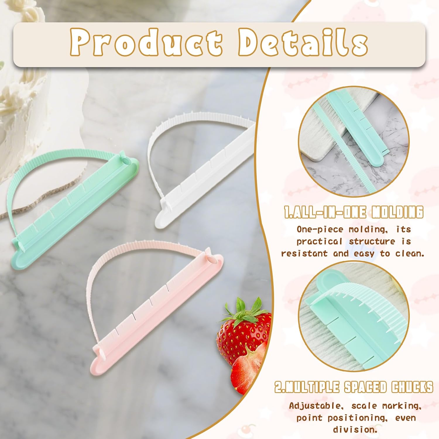 3 Pack Cake Arch Guide Tool, Cake Writing Tools, Convenient for Controlling the Size and Position of the Arc, Convenient for Beginners to Use image 4