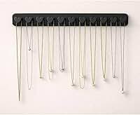 Organizador de Joias de Parede Porta Bijuterias com 10 Ganchos de Coração Suporte para Pendurar Colares Brincos e Pulseiras em PLA (Preto,1)