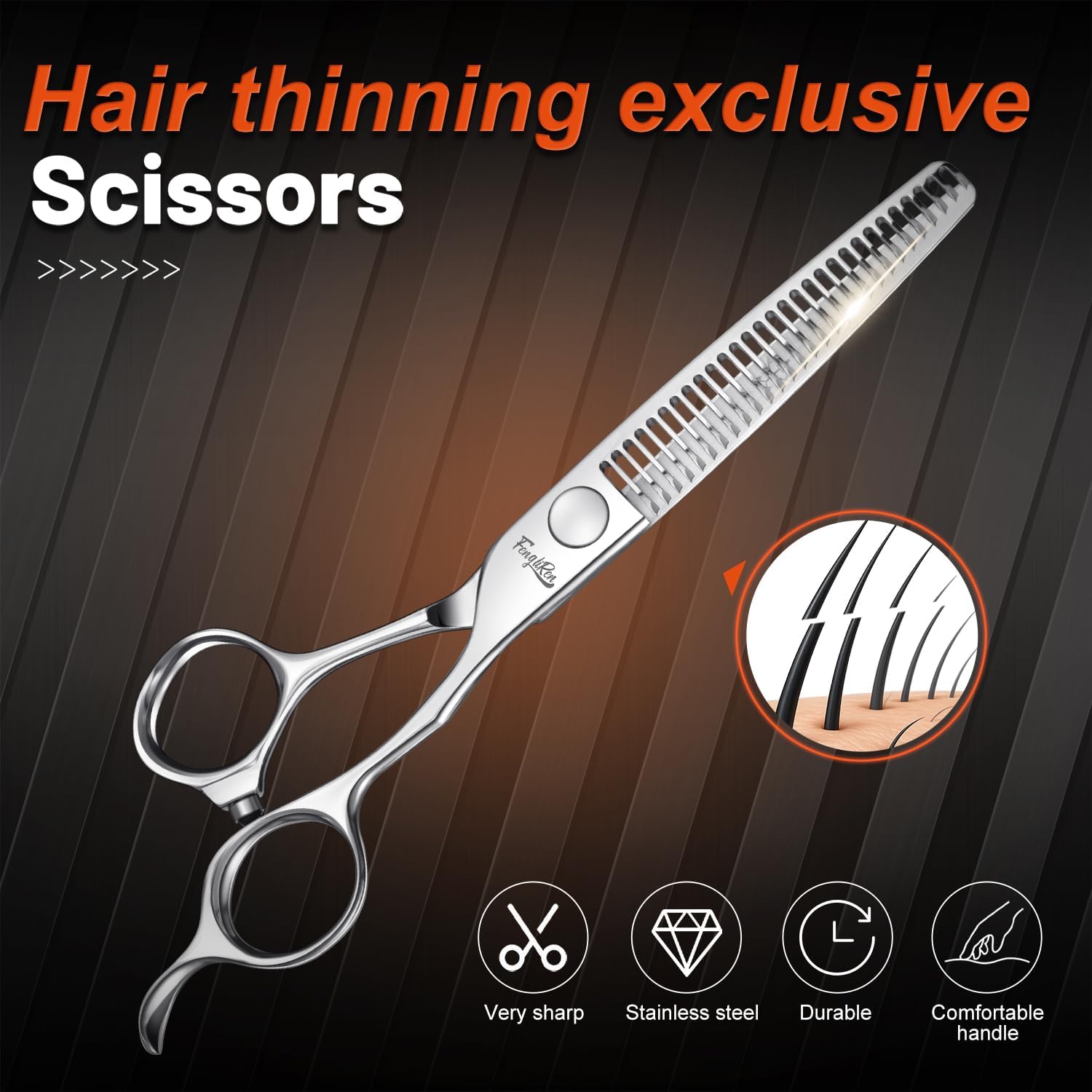 High-end Professional Hair Cut Thinning Scissors Hair Cutting Teeth Shears Barber Hairdressing Texturizing Scissor Extremely Very Sharp 6.3 Inch Dynamic Stainless Steel Alloy For Men Women