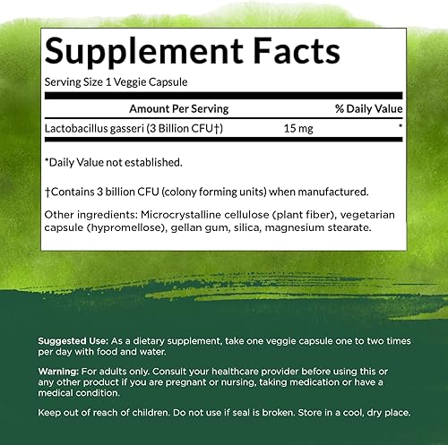 Miniatura 5 de Swanson Lactobacillus Gasseri 3 millones de UFC 60 cápsulas Drcaps vegetarianas