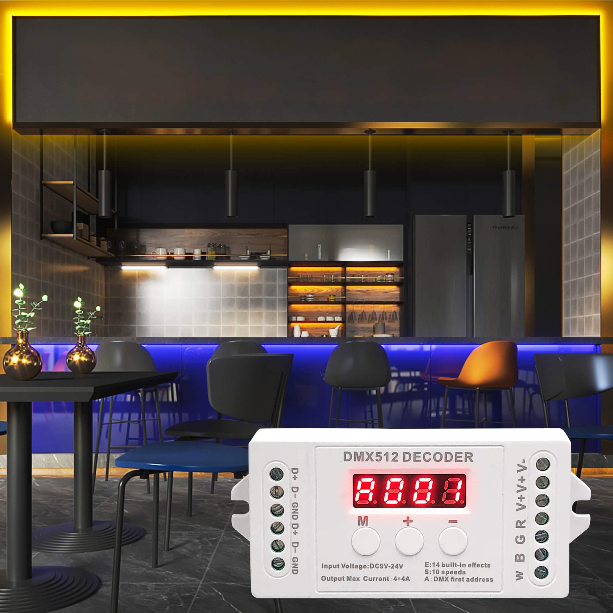 Décodeur DMX 24 Canaux Affichage Numérique Pilote De Gradation Controleur Led Dmx512 Pour Bande Lumineuse Rvb 95040741
