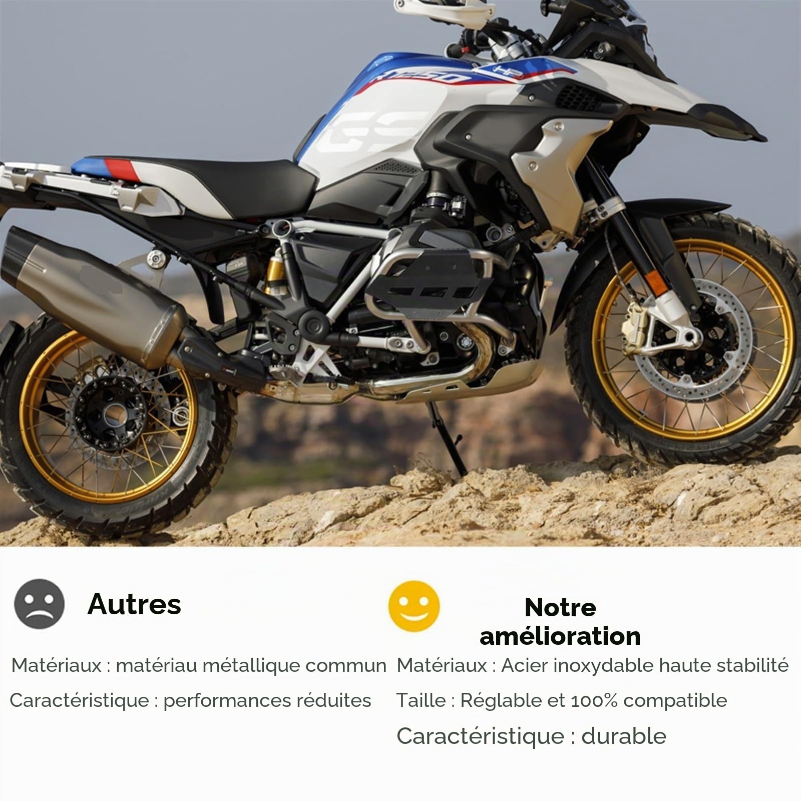 Fireleopard Couvercle de Protection de Culasse, Protection de Moteur Compatible avec BMW R 1250 GS ADV 1250GS R1250GS Adventure 2022 2021 2020 2019