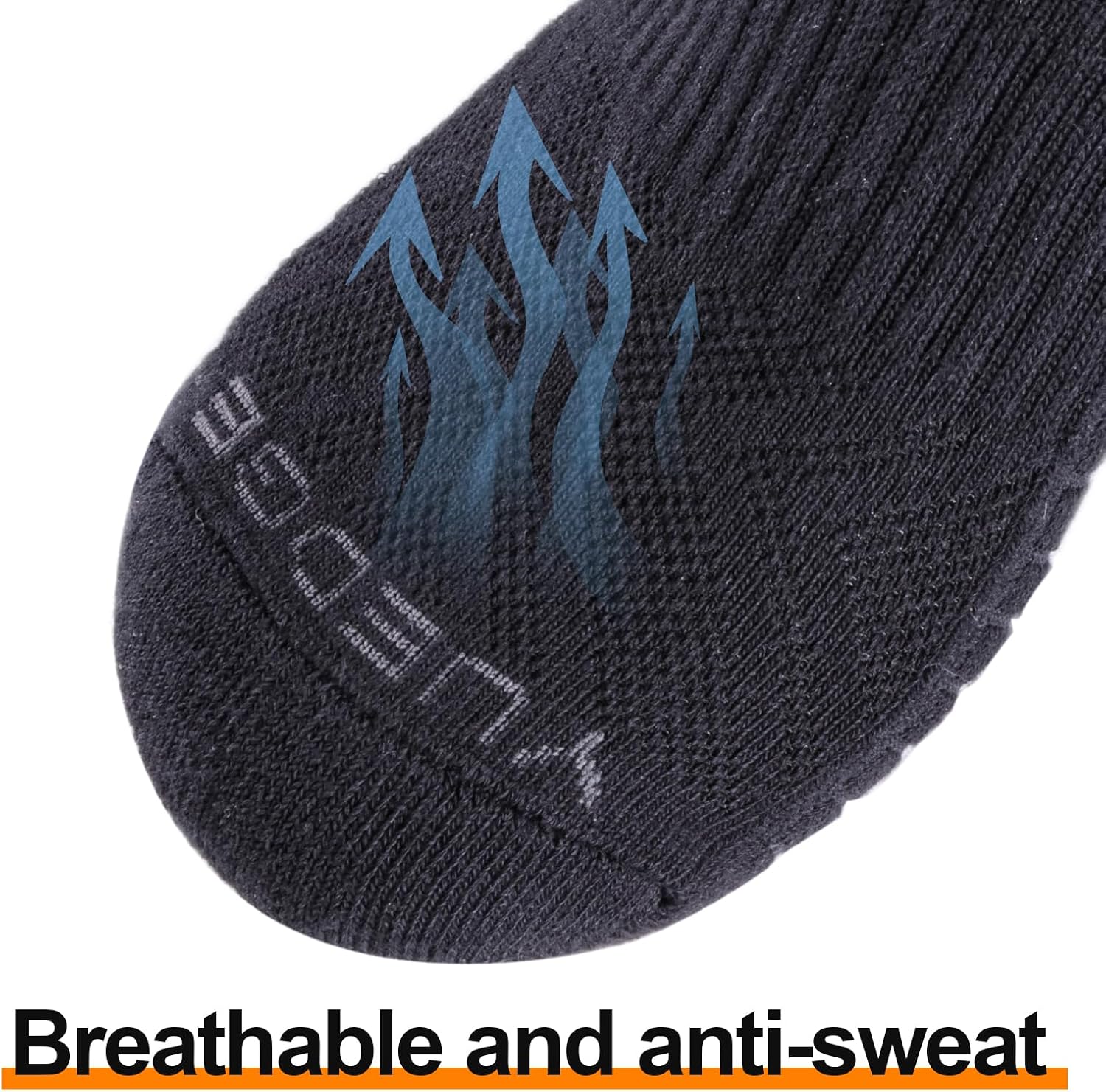 YUEDGE Mens Socks Moisture Wicking Cotton Training Athletic Cushioned Crew Socks Padded Anti Blister Work Socks For Men - Image 7