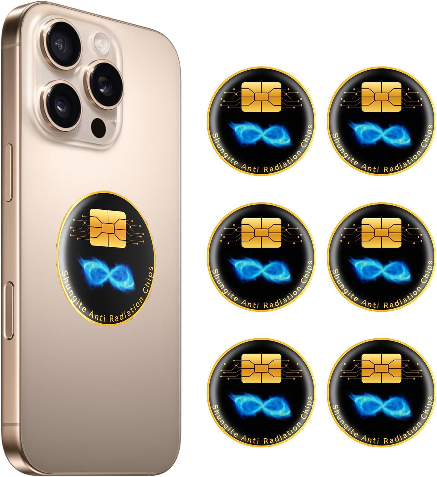 EMF Stickers Blocker for Cell Phone Protection Shield Neutralizers Tablets/Laptops/Computer/WiFi/Priner/TV Electronic Devices(6 Pcs)