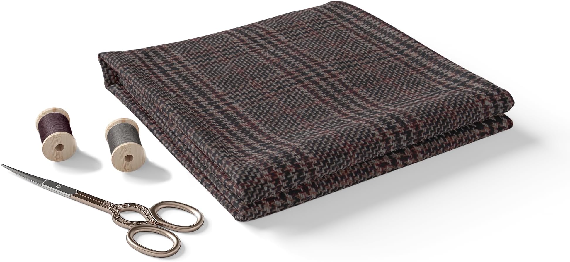BIGREAMS Unstitched 70% Wool Checkered Pants Fabric – 1.5 Meter Trouser Piece | Warm, Soft & Durable | Classic Check Pattern | Ideal for Winter Formal Wear