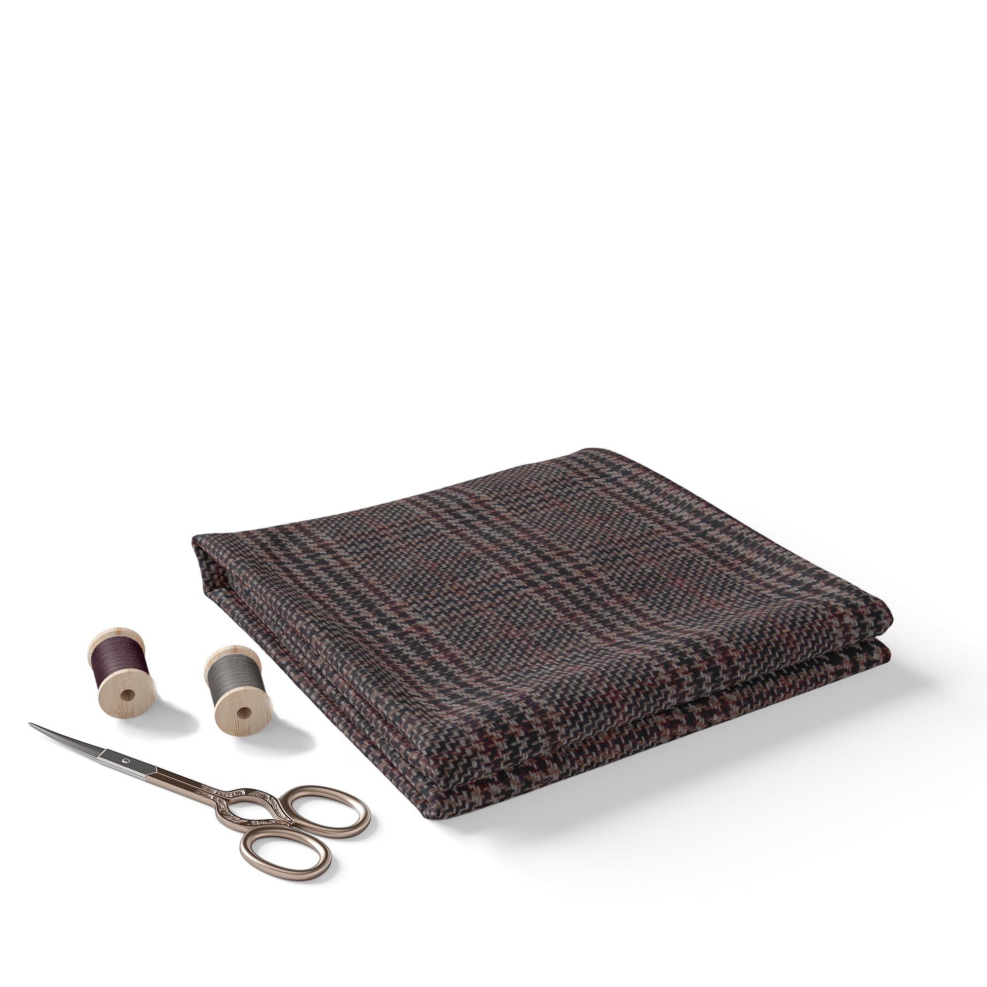 BIGREAMS Unstitched 70% Wool Checkered Pants Fabric – 1.5 Meter Trouser Piece | Warm, Soft & Durable | Classic Check Pattern | Ideal for Winter Formal Wear