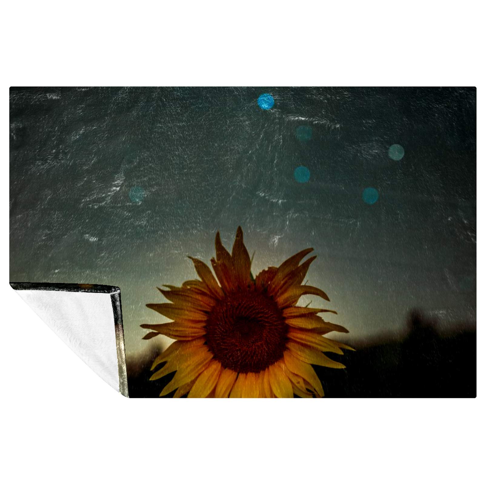 Couverture chaude pour camping et pique-nique au motif tournesol