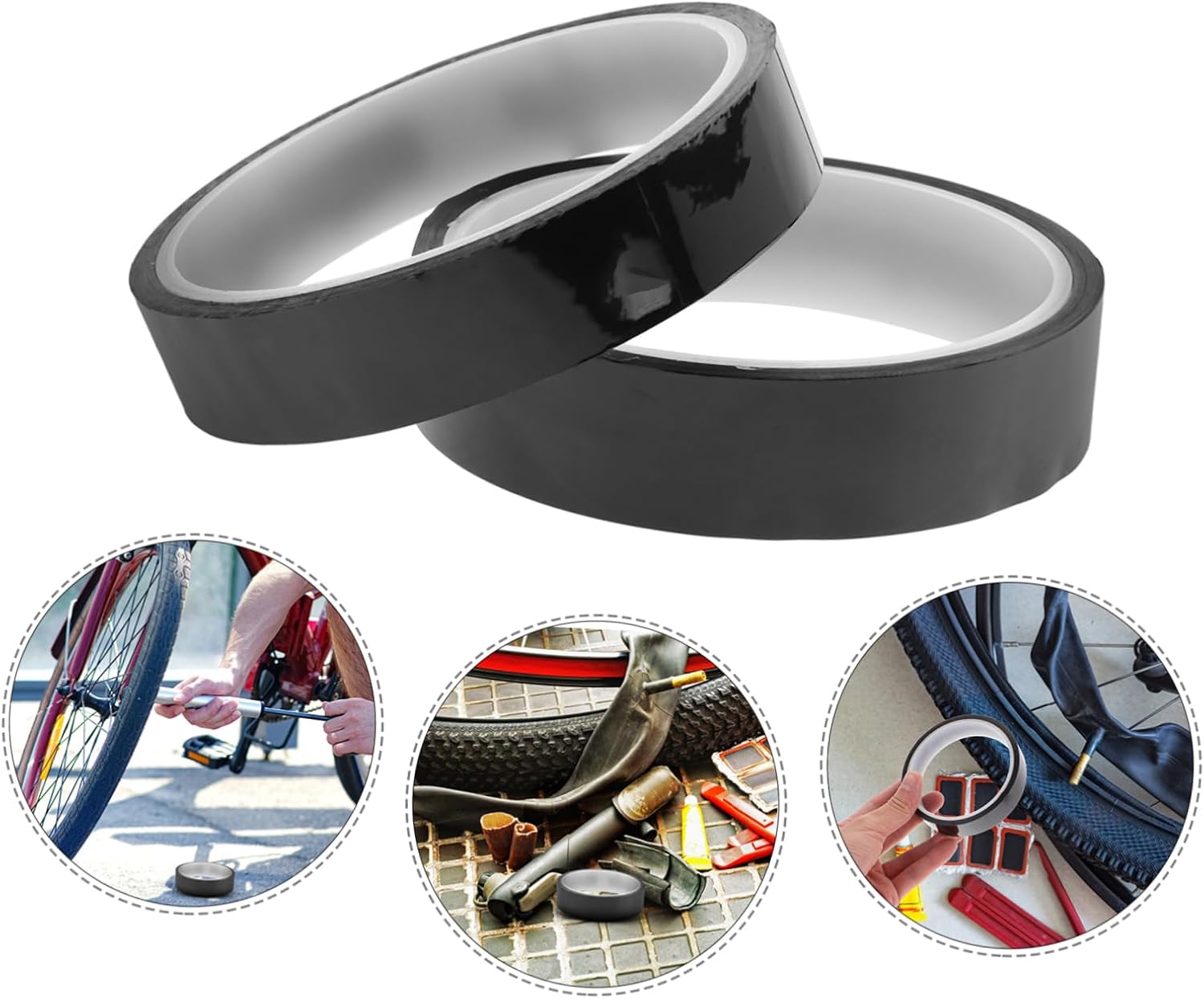 BESTonZON 2 Rolls Bike Tire Tape Durable High Pressure Sealing Liner for Puncture Prevention Options for Mountain Bikes and Road Cycling Reliable Rim Protection