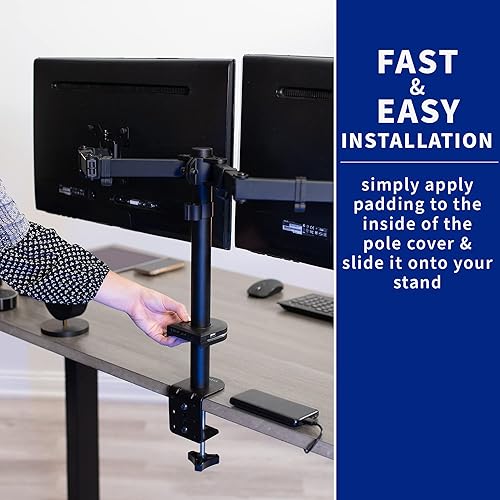 Miniatura 7 de VIVO Hub USB dual montado en poste con iluminación RGB, 2 puertos USB-A, carga electrónica, iluminación RGB dinámica, 8 colores estáticos, cubierta