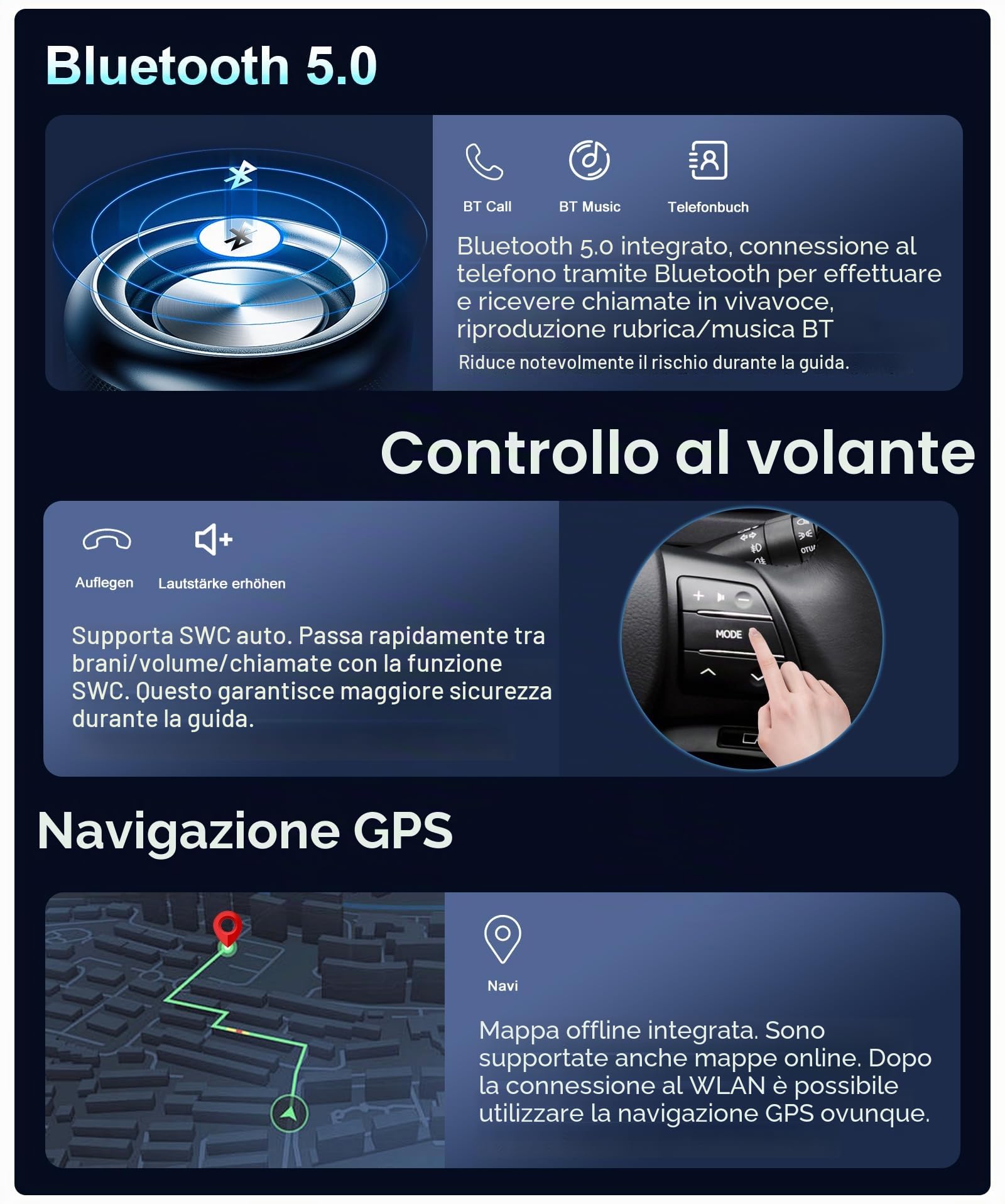 6GB RAM + 128GB ROM Autoradio Android 15 per Citroen C4 II DS4 2011-2018 - Telecamera posteriore + microfono - Con GPS Wireless Carplay, DSP, WIFI, BT5.0, Controllo del volante,IPS da 10"