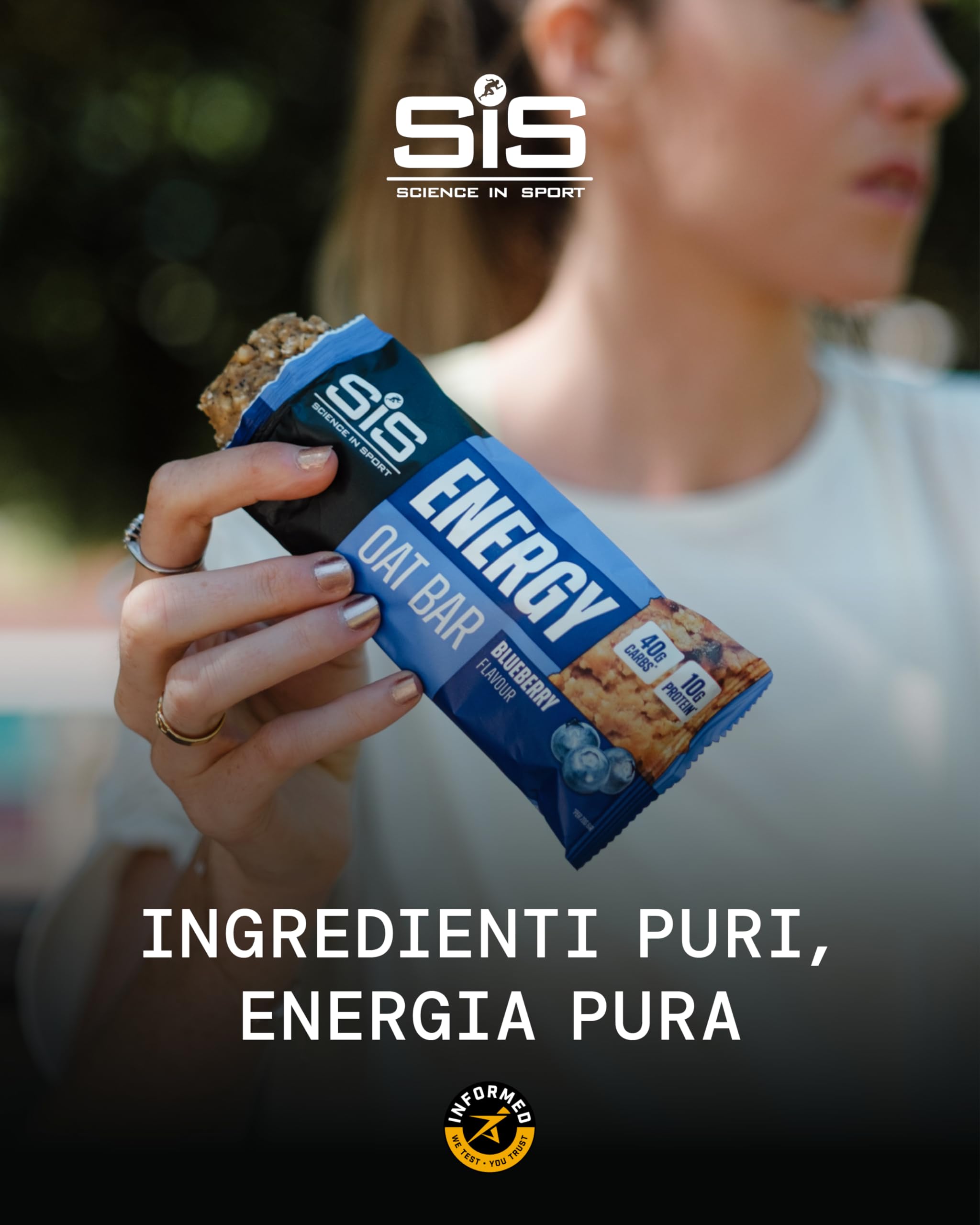 Science in Sport Energy Oat Bar – 40g Kohlenhydrate, 10g Protein, Hafer & Ballaststoffe – Informed Sport zertifiziert – Energiesnack für Training & Regeneration – 12er-Pack