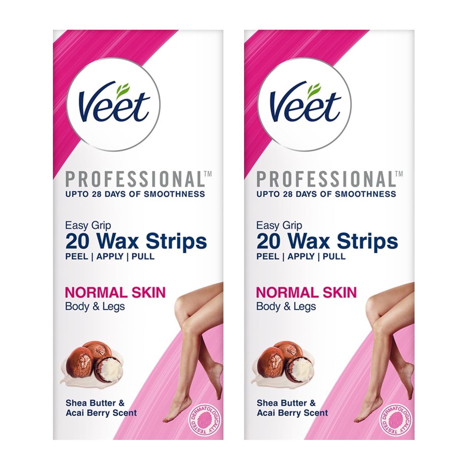 Veet Professional Waxing Strips Kit for Normal Skin, 20 Strips (Pack of 2) | Gel Wax Hair Removal for Women | Up to 28 Days of Smoothness | No Wax Heater or Wax Beans Required-image-35