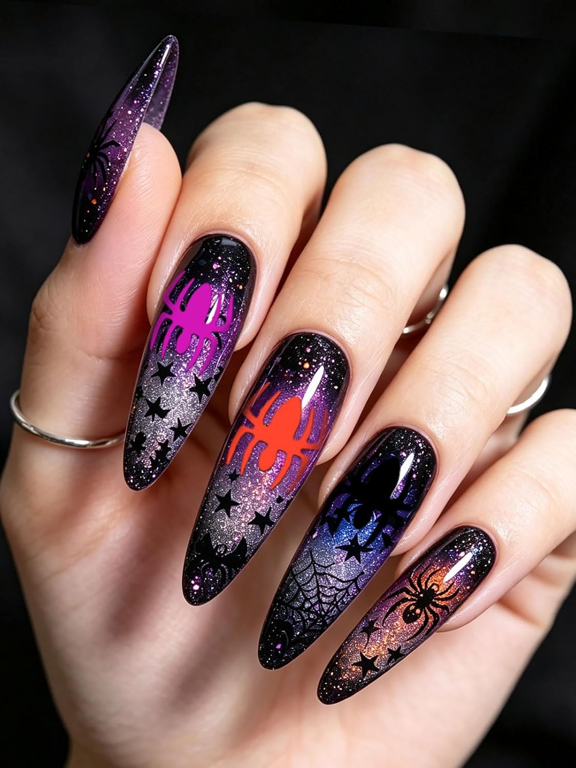 Kalolary Halloween Nail Glitter 36 Grids Nail Art Sequins for Halloween