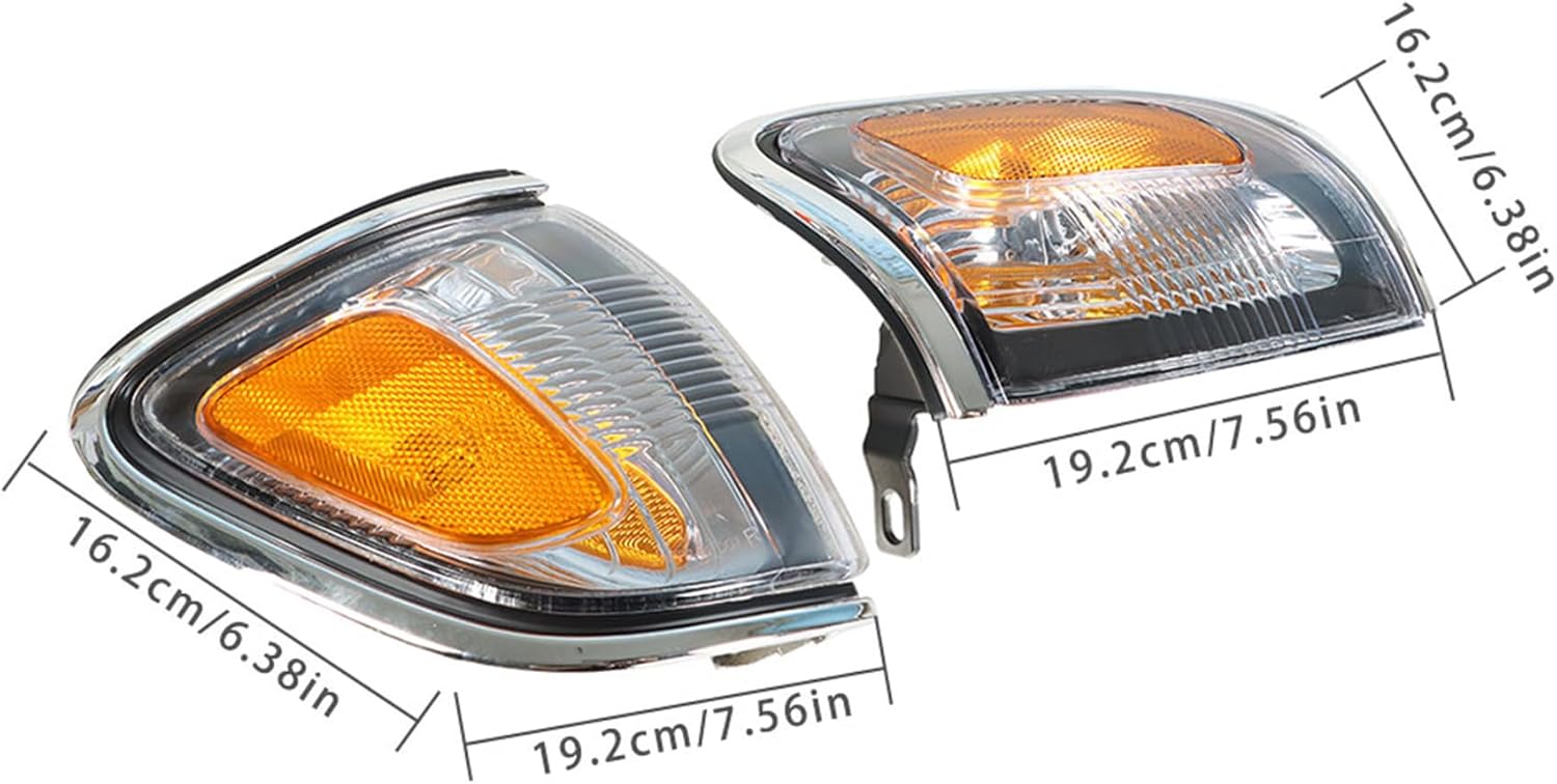 Silscvtt 1 Pair Front Turn Signal Lights Replacement for Toyota Tacoma 2001-2004 Right and Left Side Marker Lamps 8161004080 8162004080