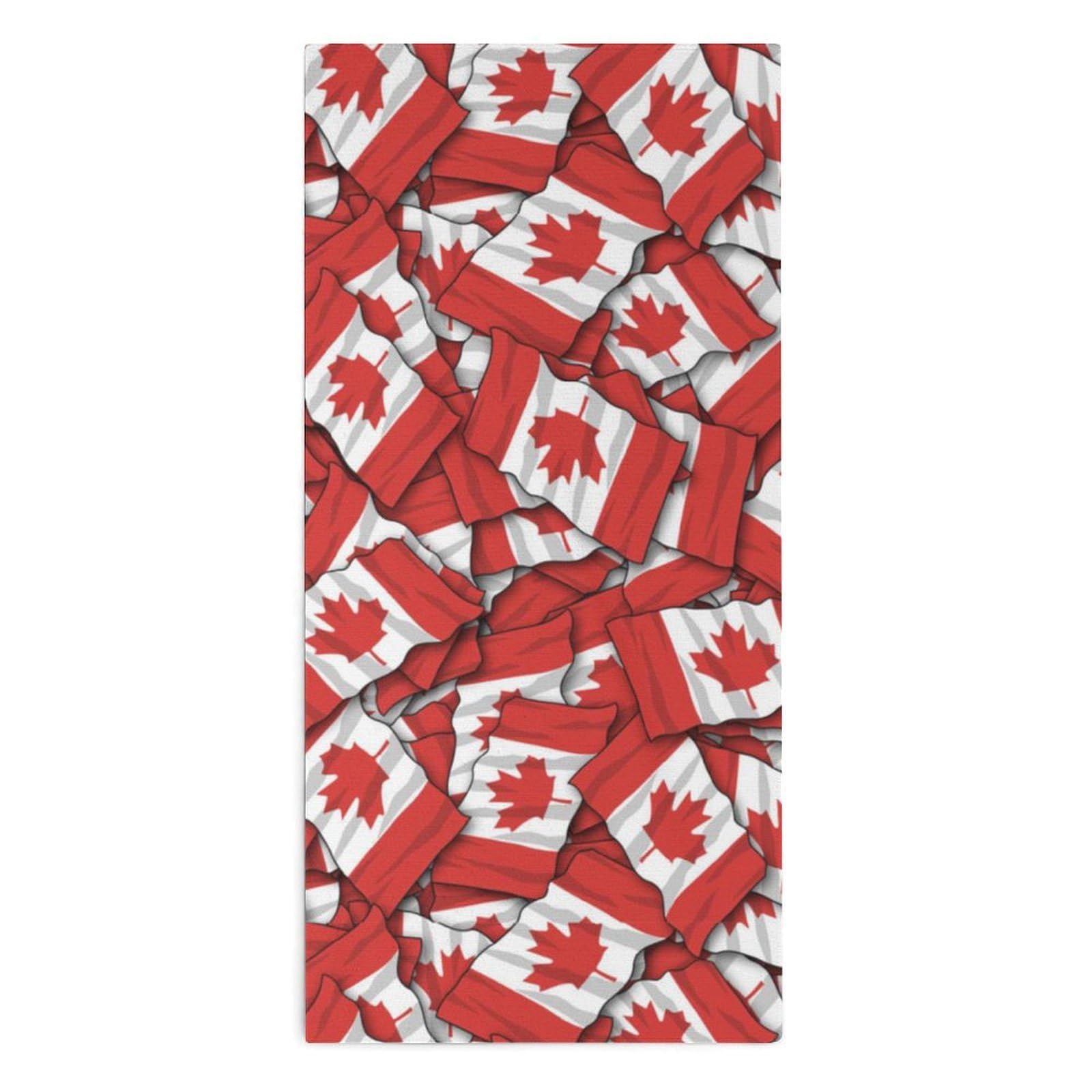 Canada Flag Hand Towels Soft Face Towel Gym Bathroom Travel Hotel 13"x28"