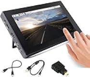 7inch HDMI LCD (H) (with case) Capacitive Touch Screen 1024x600 IPS Display Monitor Compatible with Raspberry Pi 5/4B/3B+/3B/Pi Zero W/Zero 2W/Pico/Pico W/Pico 2/Pico 2WJetson Nano/Win10/8/7