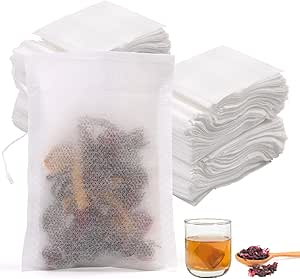 60 sacchetti per spezie in cotone naturale non sbiancato per