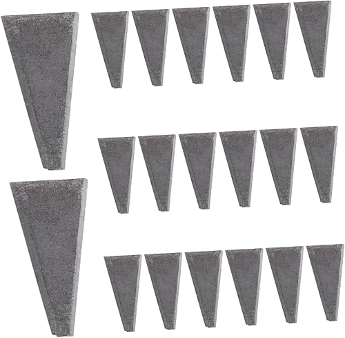 Miniatura 6 de DOITOOL Cuña de hacha, 40 piezas de cuñas triangulares de acero corrugado, mango de acero, cuñas de martillo, cuñas corrugadas, cuñas triangulares,