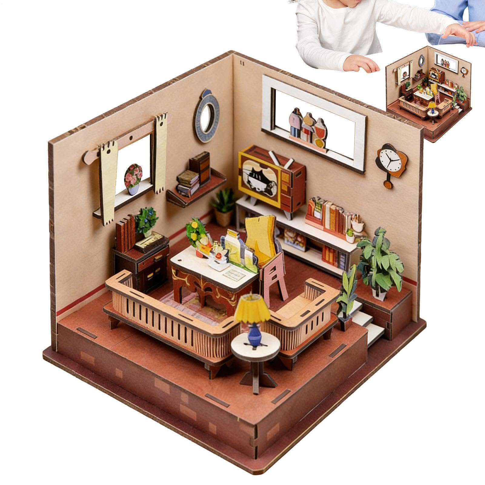 Puzzle 3D maison miniature kit de construction bois ado - 8