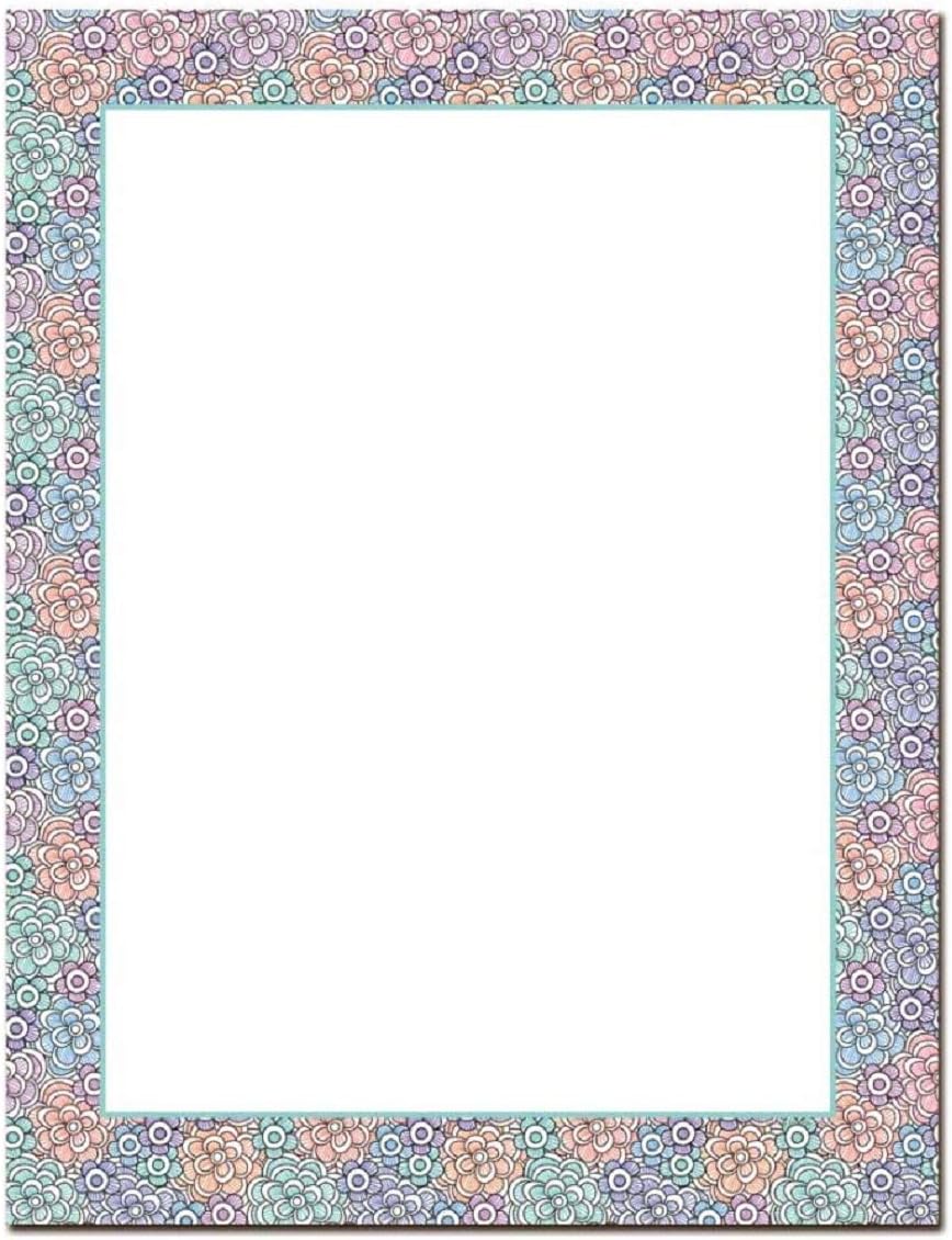 Flower Burst Letterhead Laser & Inkjet Printer Paper (100 Pack)