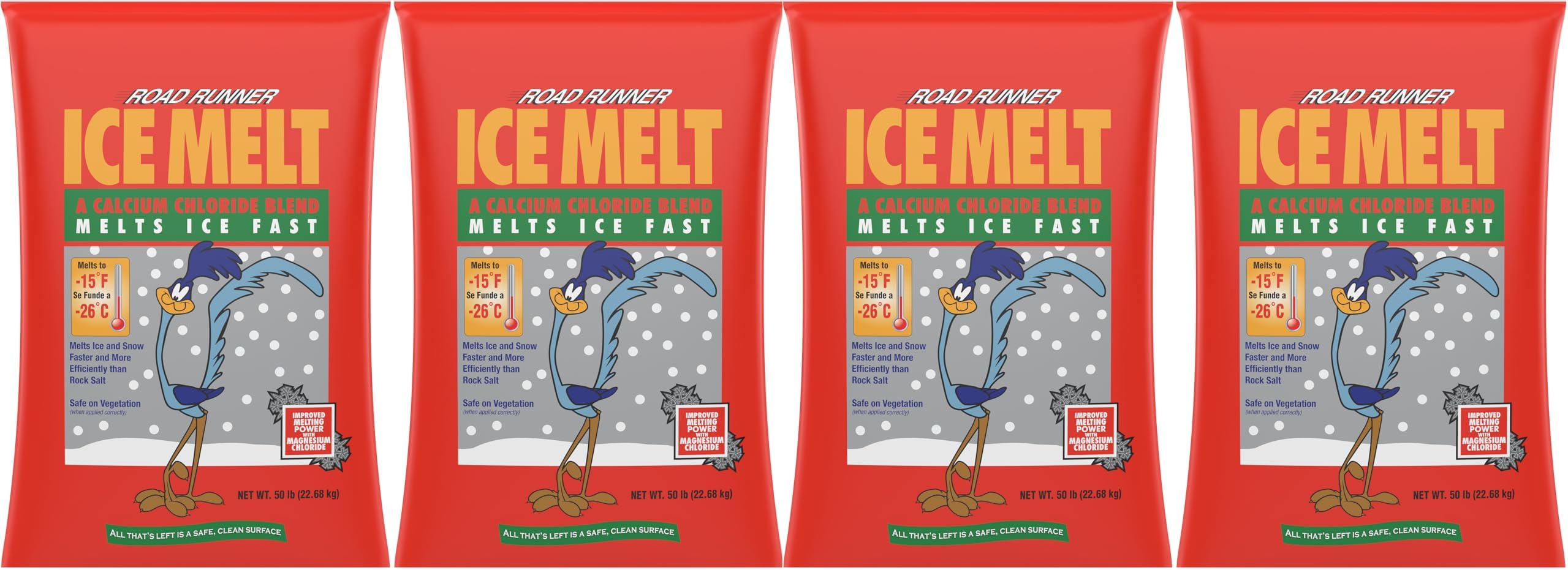 50B-RR Road Runner Premium Ice Melter, 50-Pound (Four Pack)