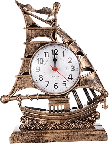 Reloj despertador con luz para decoración de casa para el hogar, miniaturas, decoración de oficina vintage, relojes de escritorio para oficina,