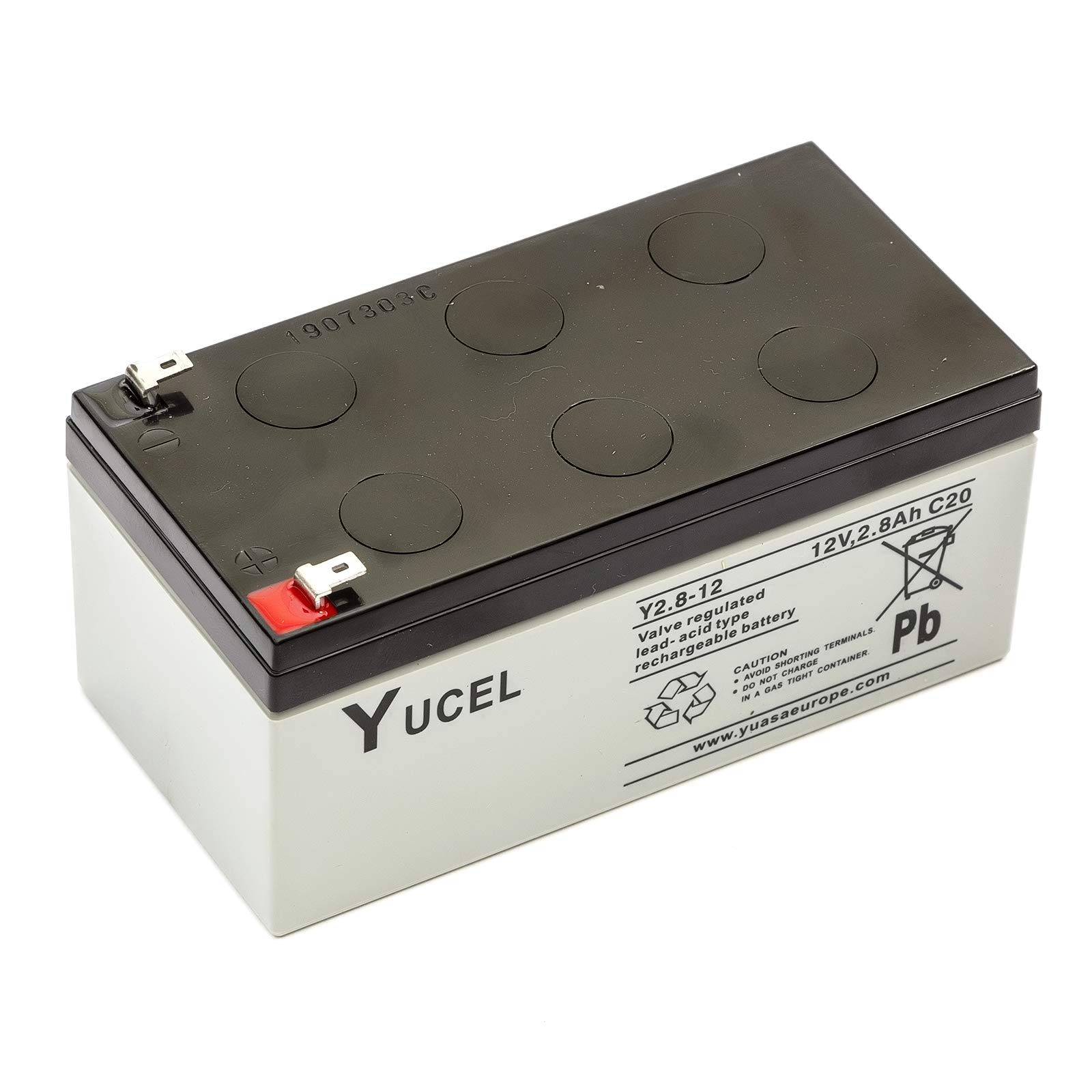 Yucel/Yuasa Y2.8-12 Sealed Lead Acid Battery 12v 2.8ah Burglar Alarm Back Up