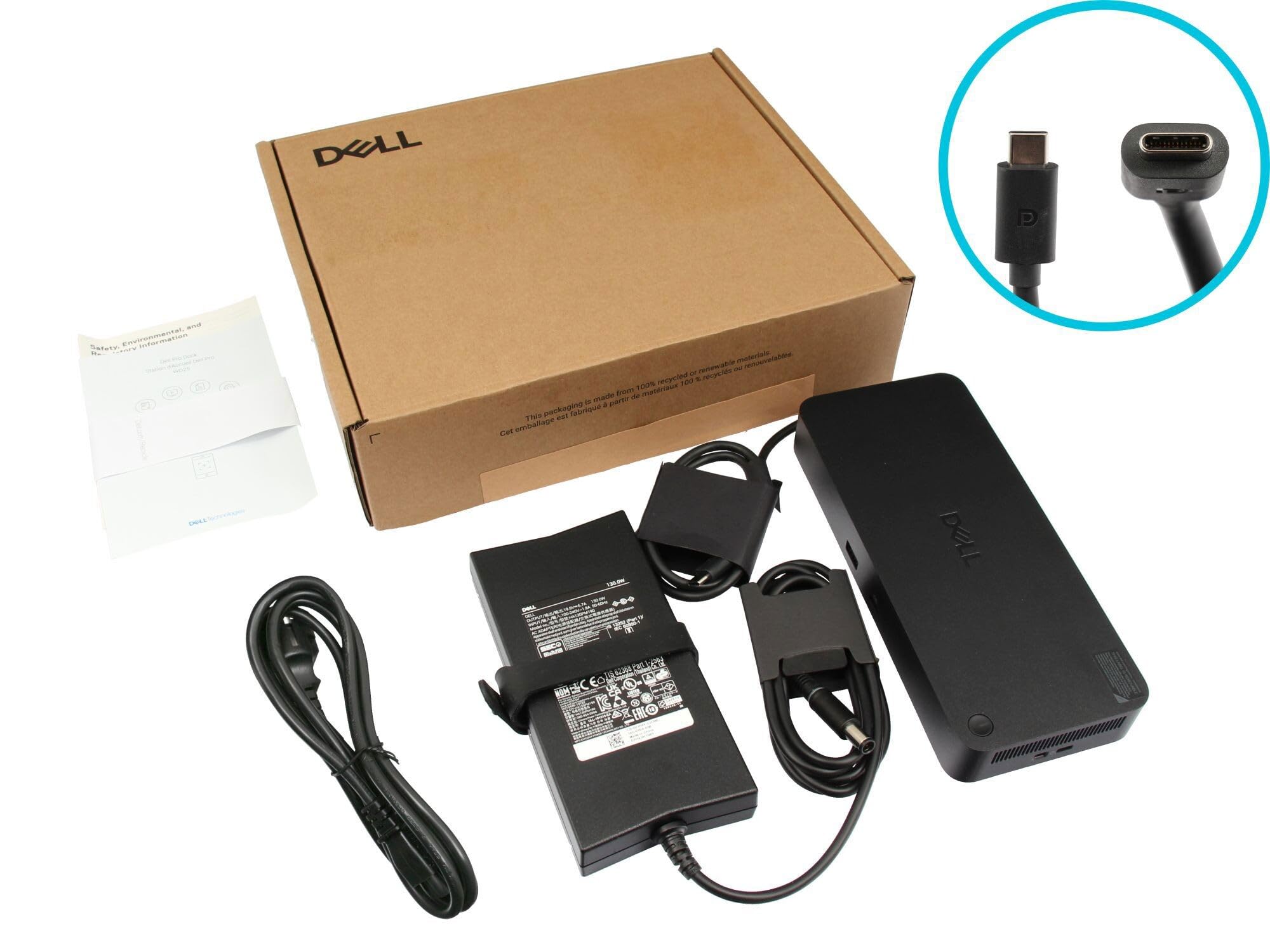 Dell WD25_100W Original USB-C 3 Docking Station | inkl. 130W Netzteil