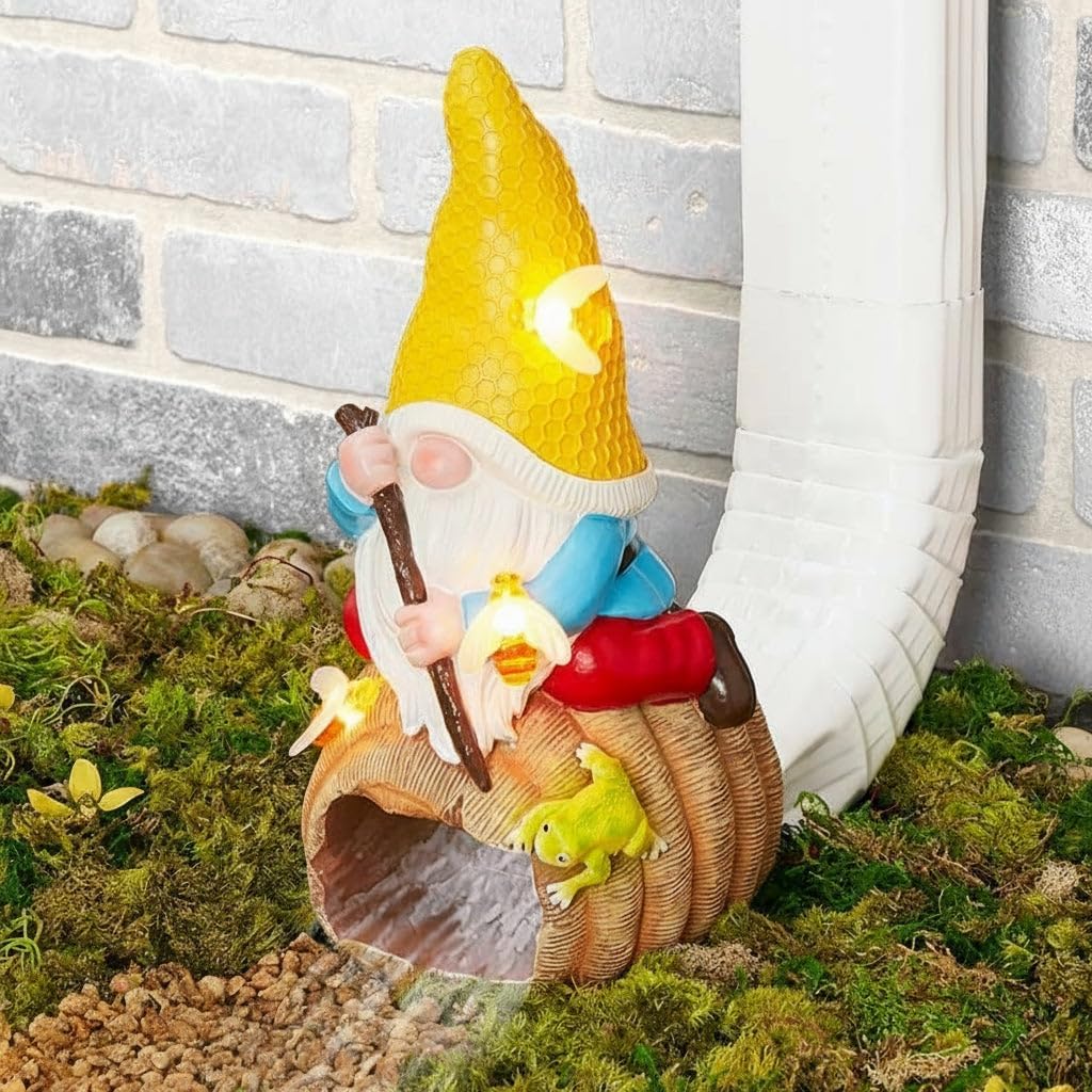The Lakeside Collection Solar Gnome Downspout