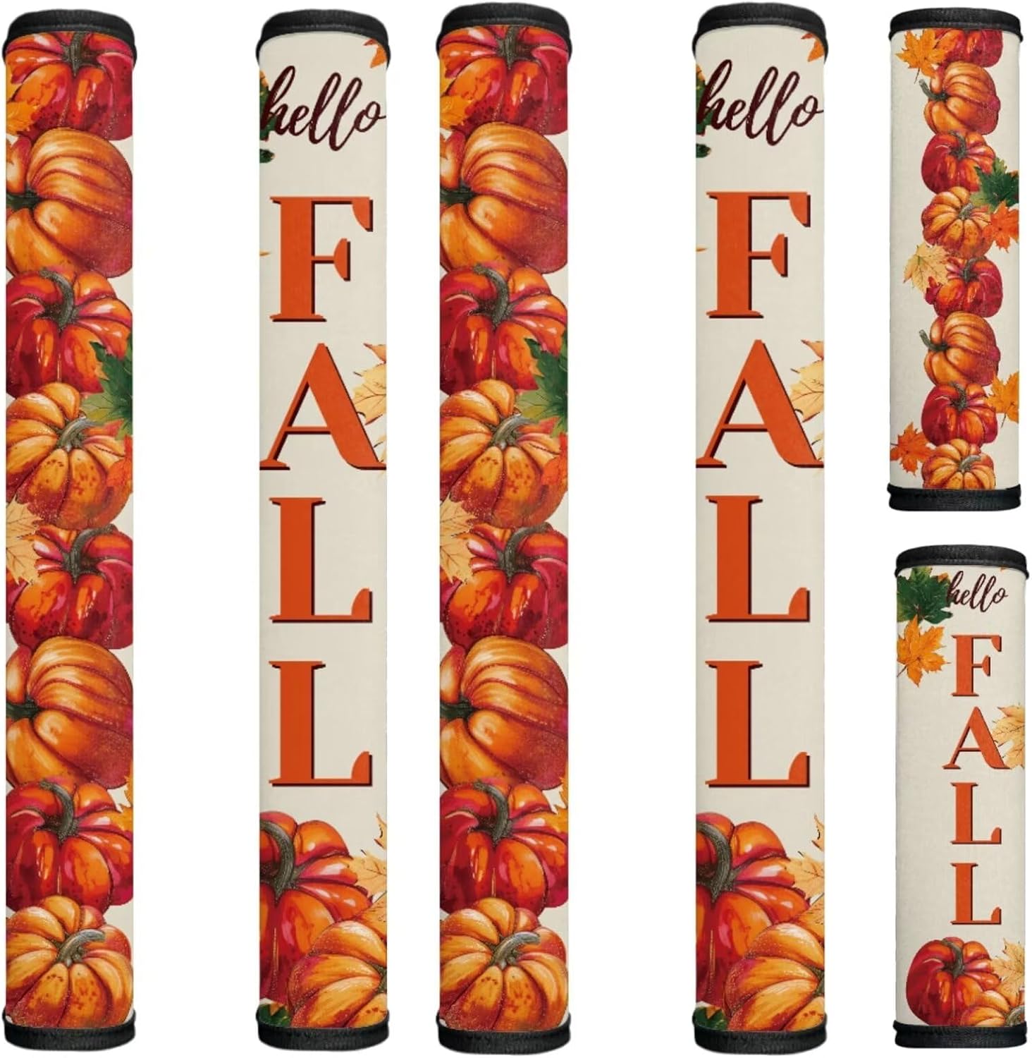 Fall Pumpkin Fridge Handle Covers Set of 6 Washable Kitchen Appliances Gloves Anti-Static Refrigerator Handle Protector Microwave Oven Dishwasher Handle Protector Thanksgiving Decor