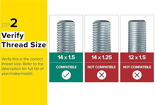 Vista 11 de 20 pernos de lengüeta negros de longitud OEM de 14 x 1.5 (1.063 in de longitud, asiento cónico cónico) compatibles con Audi TT A3 A4 S4 A5 S5 A6 S6