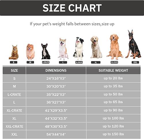 Miniatura 6 de Bedfolks Cama ortopédica para perros grandes, cama de espuma de huevo para perros con funda impermeable extraíble, alfombrilla de cama para mascotas