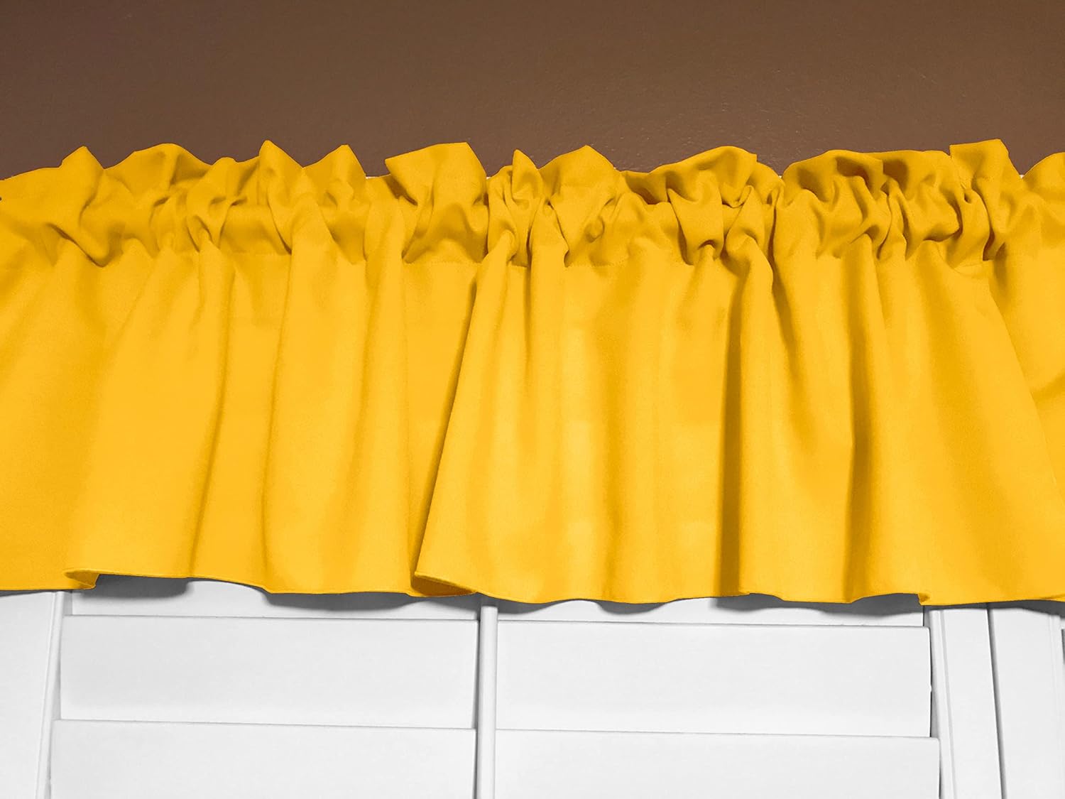 Zen Creative Designs Solid Poplin Window Valance 58 Inch Wide (Orange, 32" Tall)