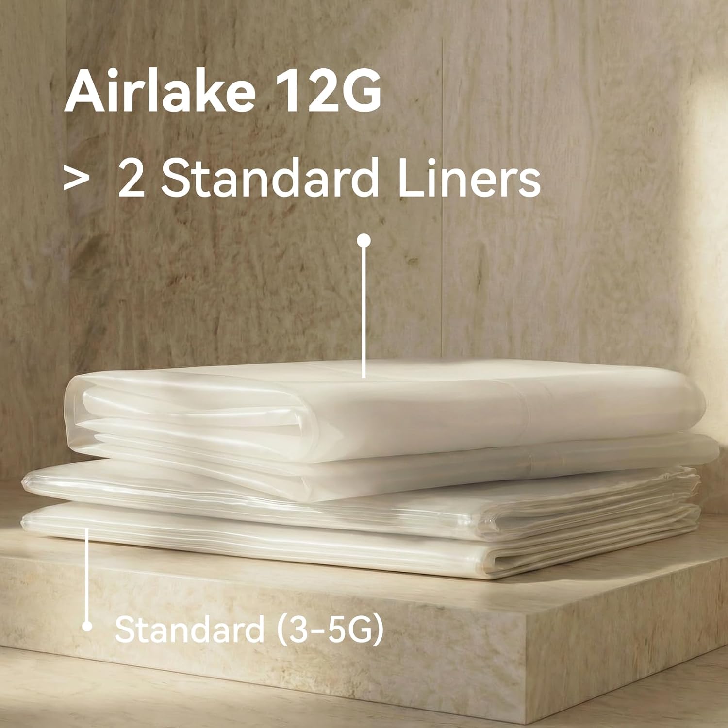 AIRLAKE Premium Frosted EVA Shower Curtain Liner, 72” x 72” (6ft x 6ft), Extra Heavy-Duty 12 Gauge, Rustproof Grommets (12 + 2 Corner), Stain & Odor-Resistant, Multi-Use for Bathroom, Garden & Outdoor