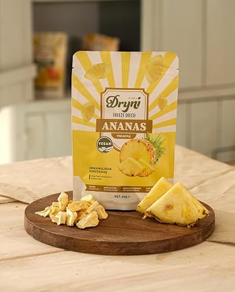 Freeze Dried Dryni Dondurularak Kurutulmu  Ananas 20 G
