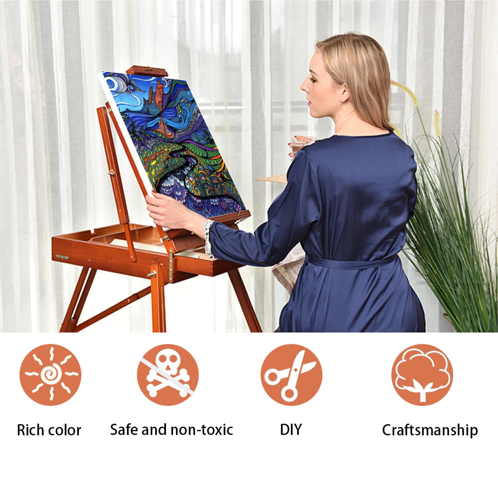 油絵です！ Amazon | DIY数字油絵横顔の少女の頭1901年、オーギュスト