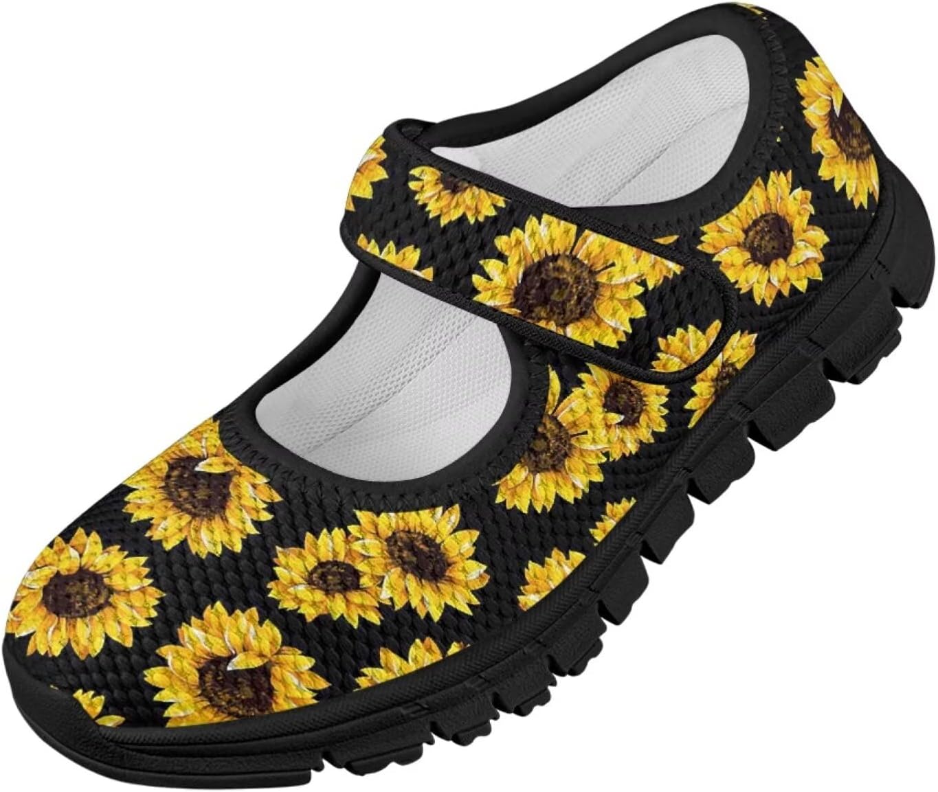 PinUp Angel Girls Cute Graphic Mary Jane Shoes Adjustable Straps Comfortable Funny Flat Walking School Shoes